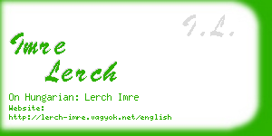 imre lerch business card